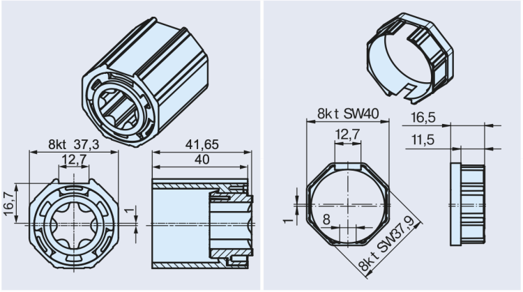 Becker Adapterset O-S40 für Hinderniserkennung #49302002500 #49303000850