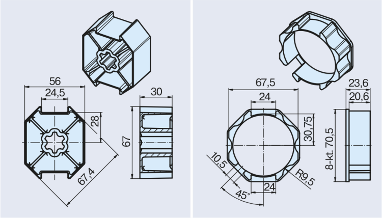 Becker ➤ Adapterset Alulux SM70 Rollladen #49313000800 #49310307074✓ Online günstig kaufen!✅