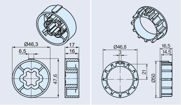 Becker Adapterset Siral 50 #49303000500 #49303001020