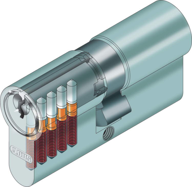 ABUS Türzylinder C73N 45/50 Tür-Doppelzylinder mit Not- und Gefahrenfunktion #270009