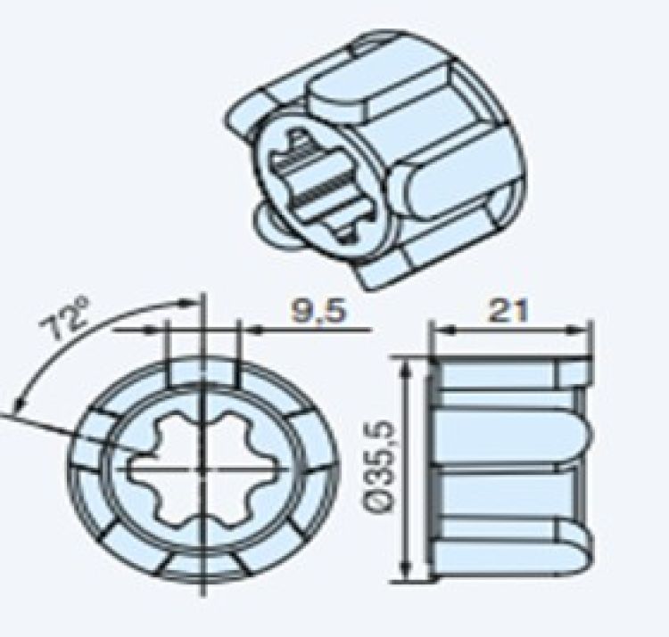 Becker ➤ Abtriebswellenadapter BS bis 40Nm, Sonnenschutz #49303002910✓Online günstig kaufen!✅