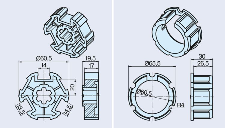 Becker Adapterset Ø 63N K #49303000840 #49303004150