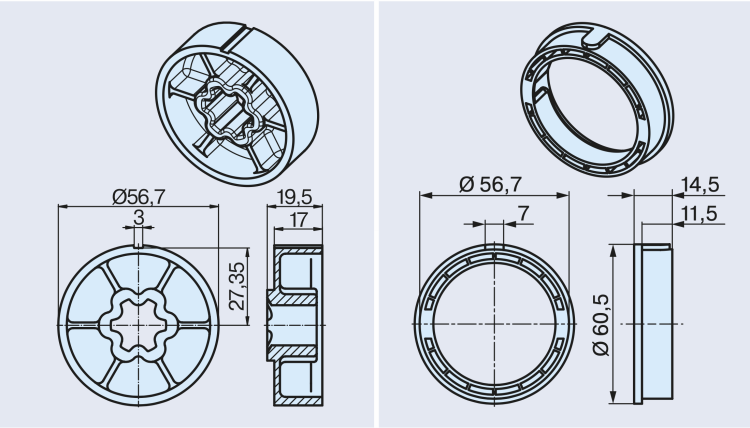 Becker Adapterset A128 #49313003020 #49312001040 #49310307074