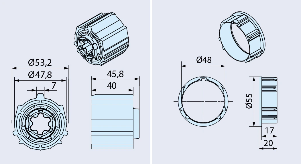 Becker Adapterset Alulux 56x0,5 Optimaxx für Hinderniserkennung #49302003060 #49303007100