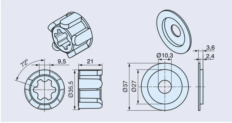 Becker Adapterset BS für R-Serie #49302002820 #49303002910 #49303002920