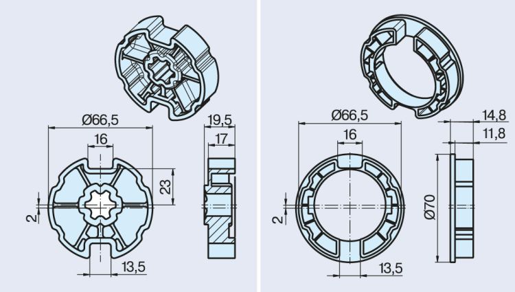 Becker Adapterset Forjas 70 #49303002170 #49303002180