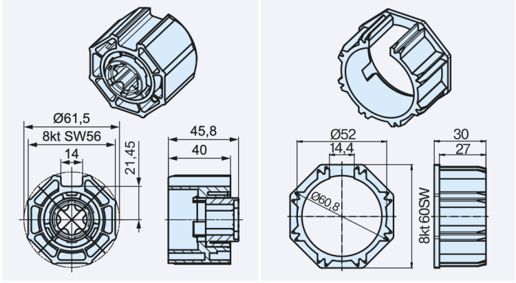Becker Adapterset O-S60 Pico für Hinderniserkennung #49302002220 #49303004650 #49303001020