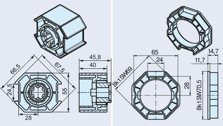 Becker Adapterset O-SM70 für Hinderniserkennung #49302002360 #49300006070 #49303001020