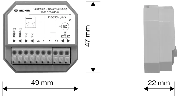 Becker Centronic UnitControl UC42 #40310000030