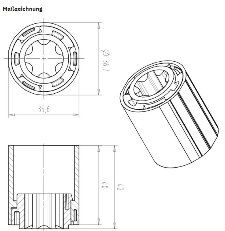 Becker Mitnehmer 40x1.3 / 40x1.5 für Hinderniserkennung #49302002460