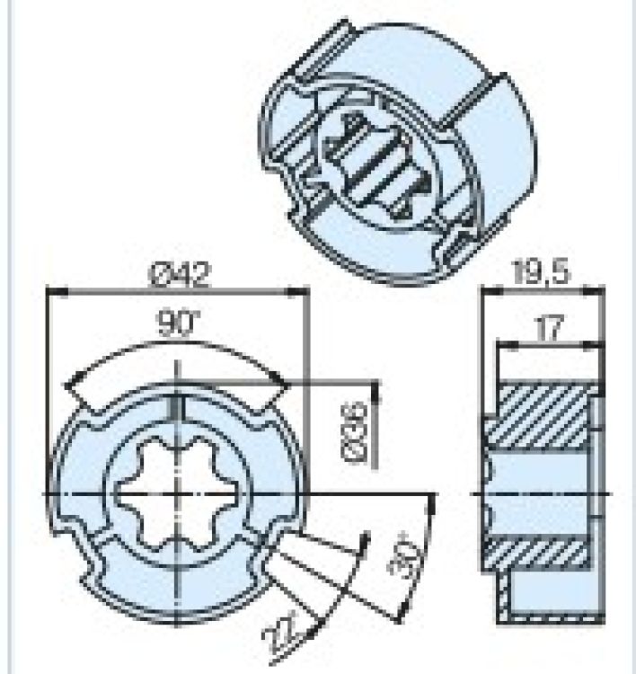 Becker Mitnehmer 47x2 #49303003050