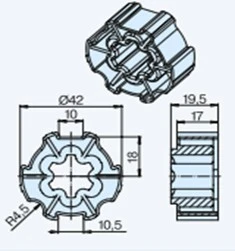 Becker Mitnehmer ZF45x0.5 #49303001350