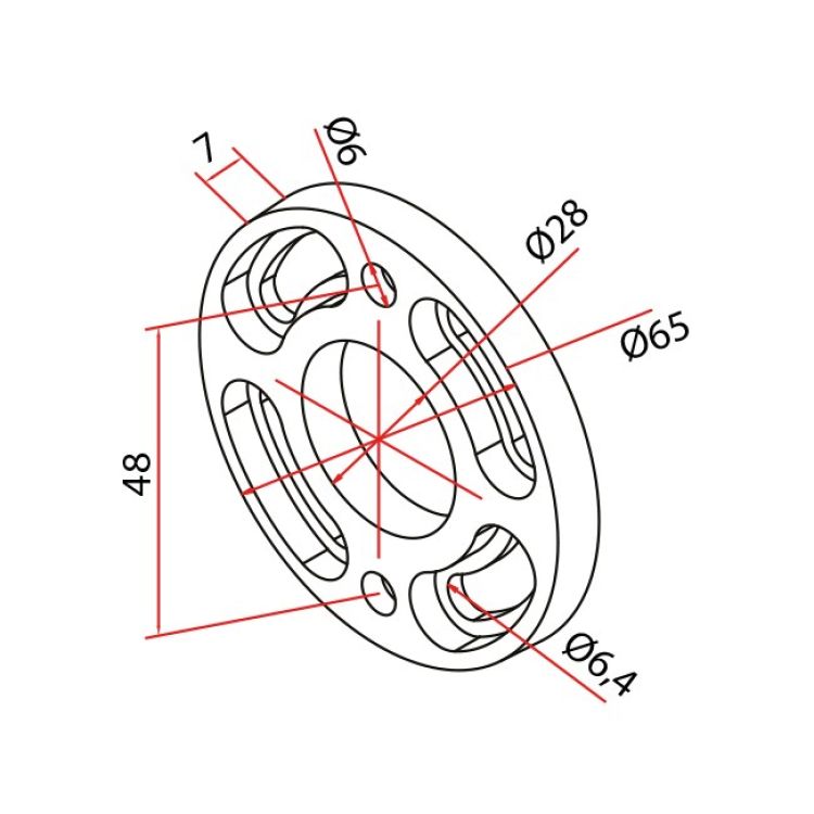 Cherubini Adapter - Flansch RAL 7035 #9014CH05