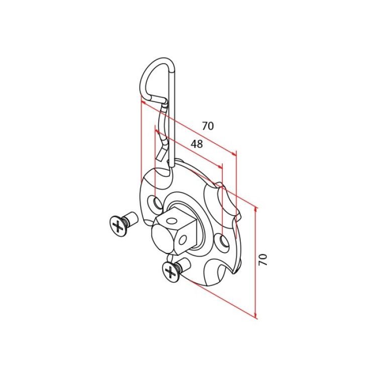 Cherubini Motorlager Omega mit 4Kt. 16 mm #A5806_0555