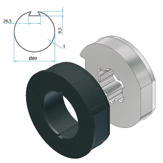 Cherubini Adapter und Mitnehmer Deprat 89 A4505_0516