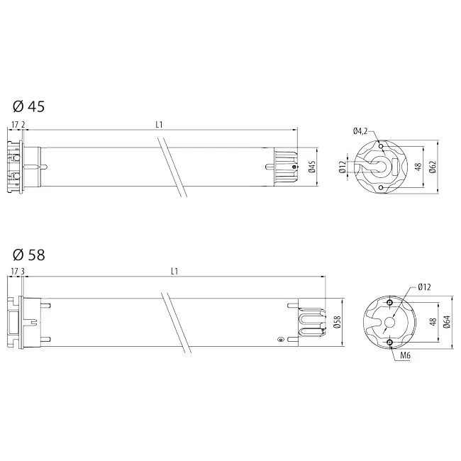 Cherubini OPEN WRX 6/17 WiFi Rollladenmotor 6Nm 17Upm #CWR45061700