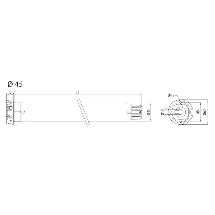 Cherubini P&P SILENT 6/17 geräuscharmer Rollladenmotor #CEL45061700