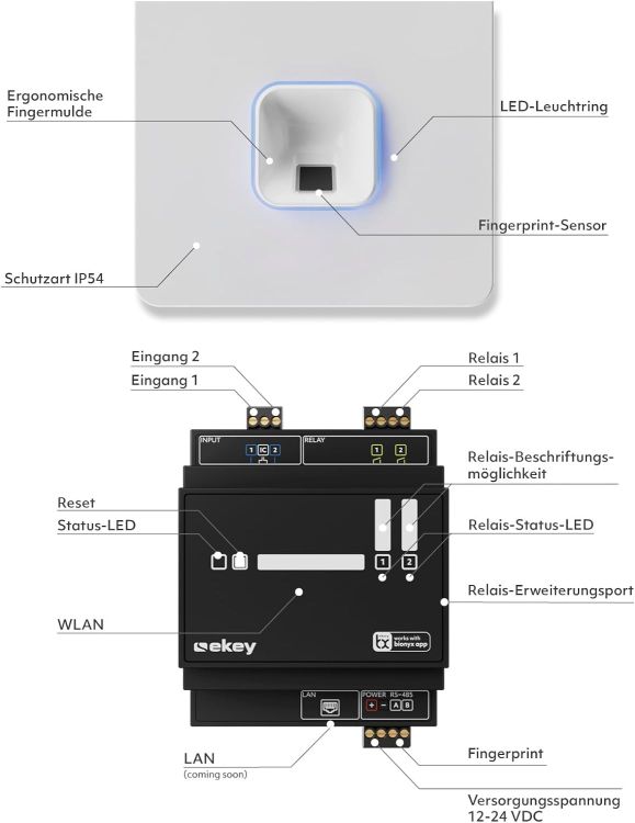 ekey sLine Fingerprintset Schw Gira 106 Verkehrsw. #204716