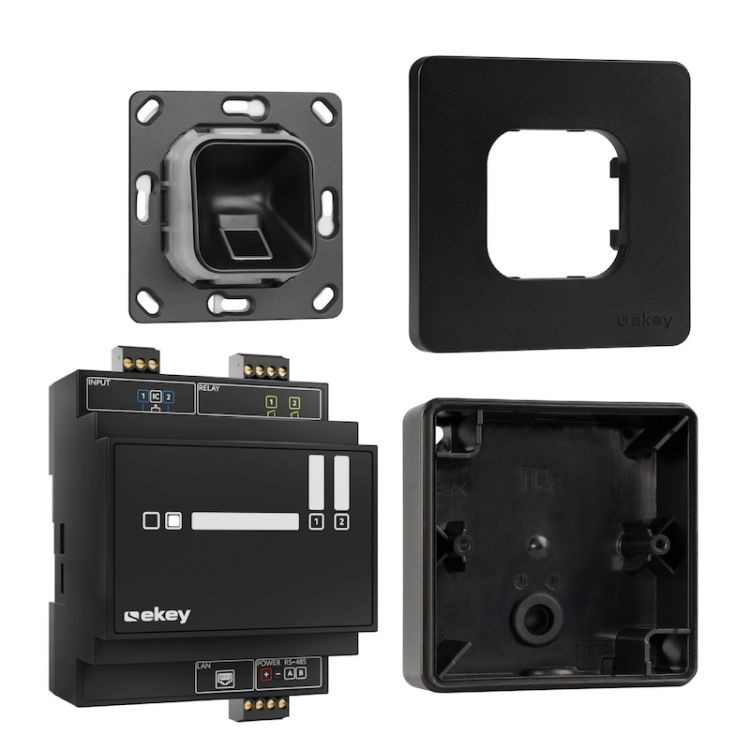 ekey xLine Fingerprintset Aufputz Schwarz #203706