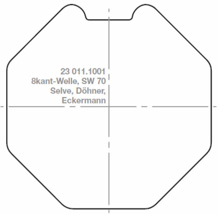 elero Adapterset Motorkupplungset RevoLine M Profilrohr 8-kant, SW70mm #230110001