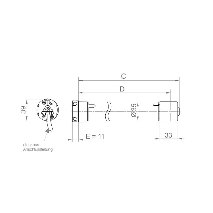 elero 308730101 VariEco S10 FL Universalantrieb (mit Flachbremse)