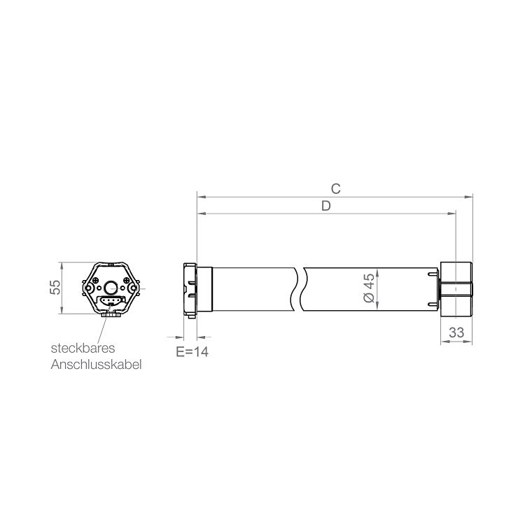 elero ➤ 340330001 RolTop/D+ M20 Rollladenantrieb (mit geräuschloser Softbremse)