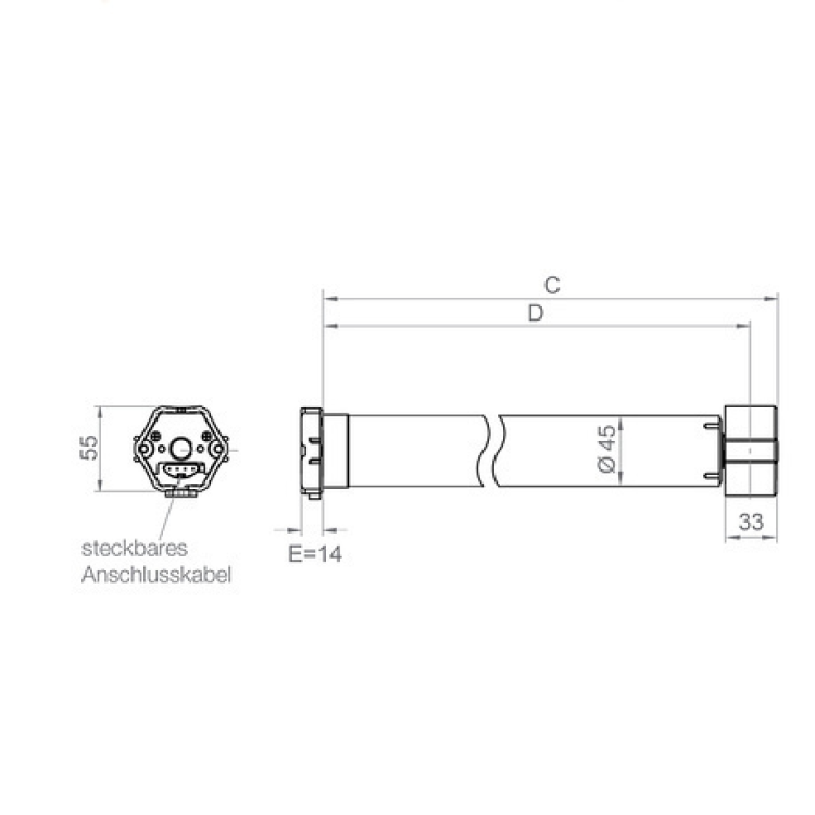 elero RolTop M10-K Rollladenantrieb (Kurzantrieb mit geräuschloser Softbremse) #341110002 (#341110001)