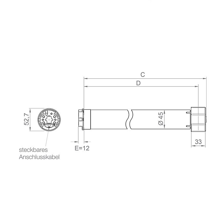 elero RolTop M20 RH Rollladenmotor (mit geräuschloser Softbremse) #382310001