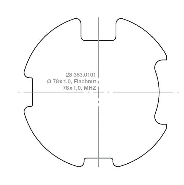 elero Adapterset Motorkupplungset RevoLine L Nutrohr Ø 78x1,0mm MHZ, Ø 78x1,0 mm, Flachnut #233830101