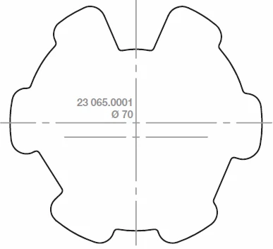 elero Adapterset Motorkupplungset RevoLine M Nutrohr Ø 70mm #230650001
