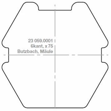 elero Adapterset Motorkupplungset RevoLine M Profilrohr 6-kant, 75mm #230590001