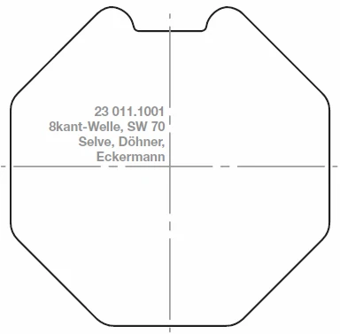 elero Adapterset Motorkupplungset RevoLine M Profilrohr 8-kant, SW70mm #230110001