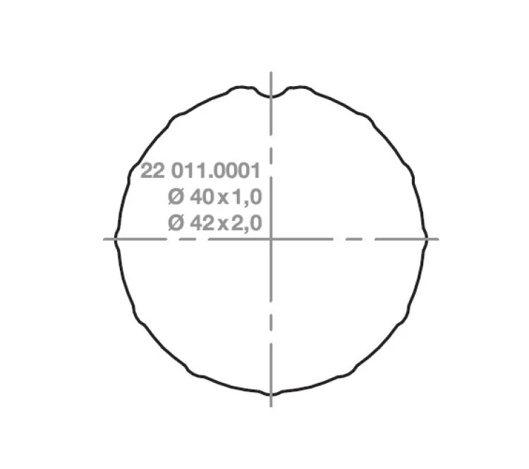 elero Adapterset RevoLine S für Rundrohr Ø 40 × 1 und Ø 42 × 2 mm #220110001