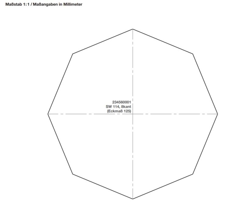 elero ➤ Adapterset SW 114mm 8-kant #234560001✅ online günstig kaufen!