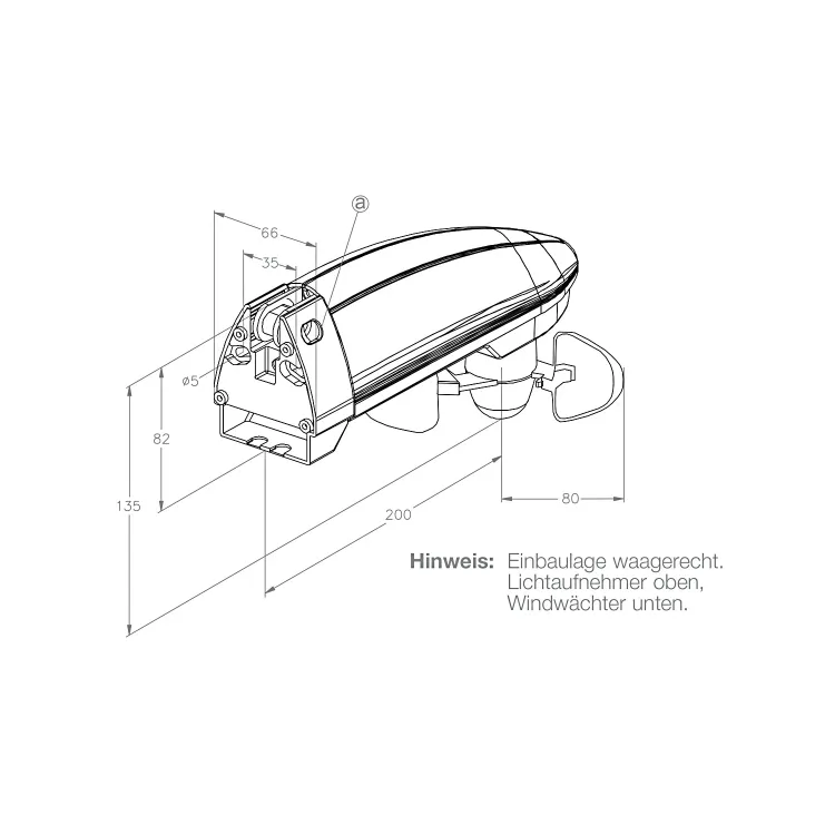 elero Aero-868 Plus solarbetriebener Funk Licht- und Windsensor bidirektional #284800006