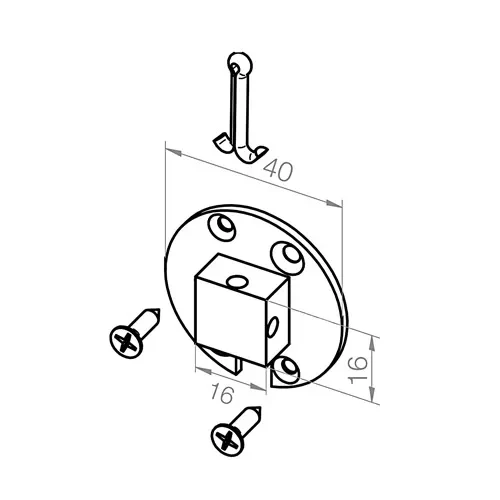 elero Endstück 16x16mm komplett #233670001