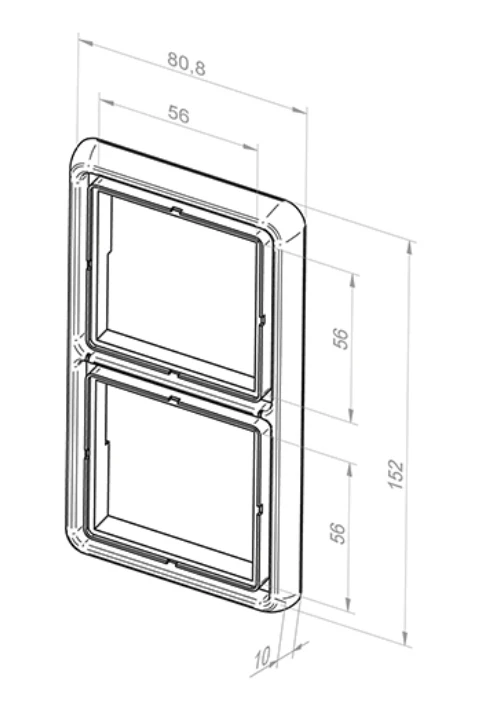 elero ProLine Jung CD 500 Rahmen 2-fach #148034201 #148034301