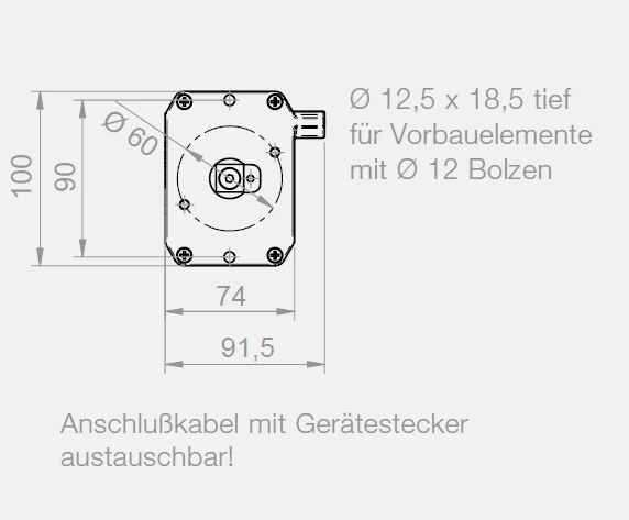 elero RolTop/D+ M6 NHK Rollladenmotor mit Nothandkurbel (mit geräuschloser Softbremse) #341030001