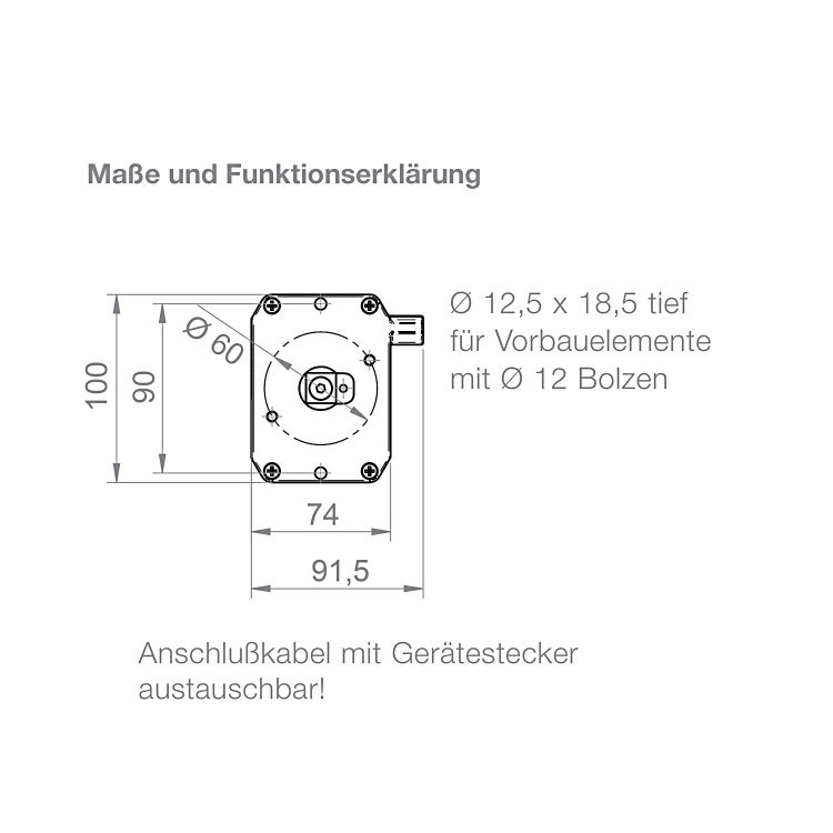 elero VariEco M20 NHK Rohrantrieb mit Nothandkurbel (mit geräuschloser Softbremse) #348330001