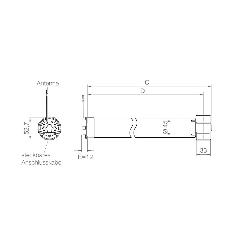 elero RolMotion/D+ M10-868 RH Funk-Rollladenantrieb #480240001