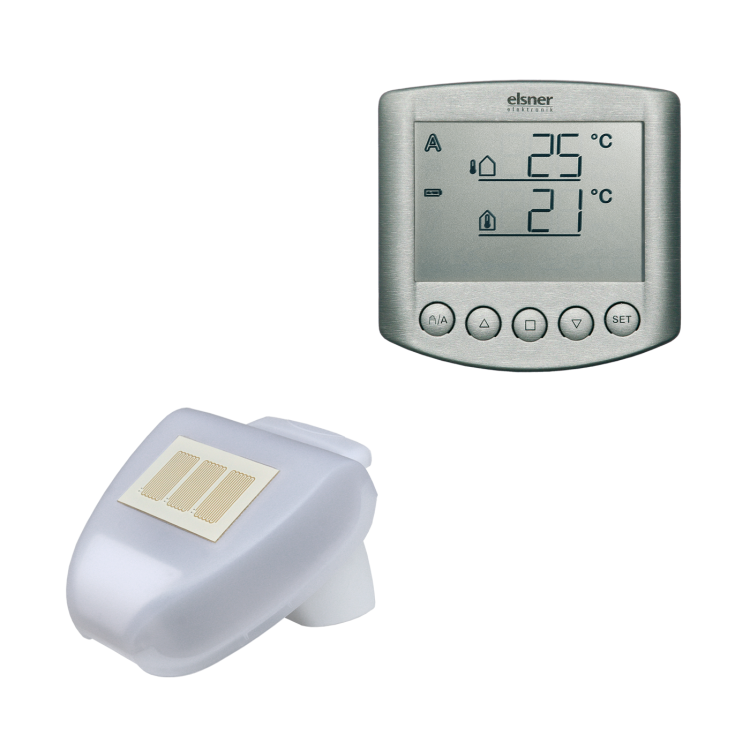 elsner Solexa 230V, perldunkelgrau gebürstet Beschattungssteuerung #10131