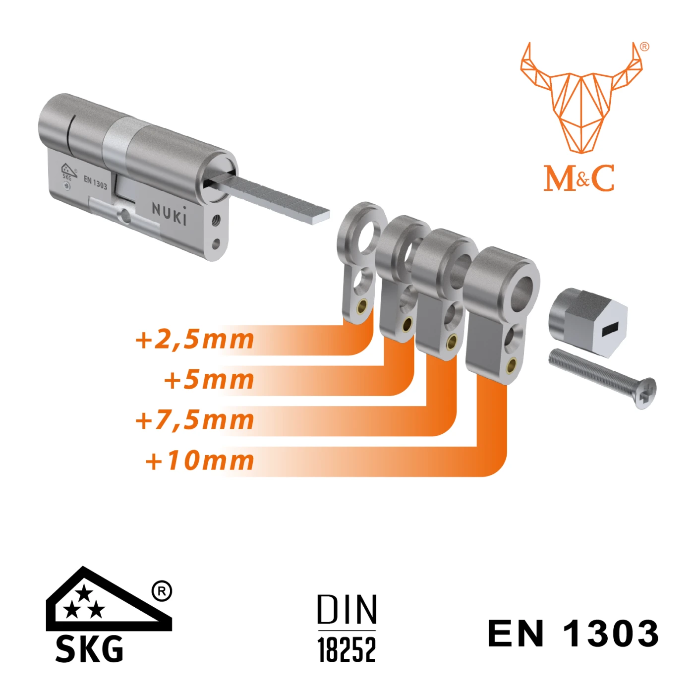 Nuki Montageplatte für Zylinder #220056, #220057, #220093