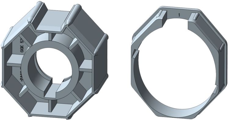 Rademacher ➤ Adapter/Mitnehmer-Set AM60-SW125 für 125er Achtkantstahlwelle✓ #93990148✅ online kaufen!