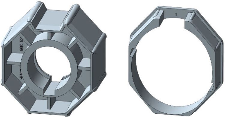 Rademacher ➤ Adapter/Mitnehmer-Set AM60-SW70 für 70er Achtkantstahlwelle✓ #93700148✅ online kaufen!