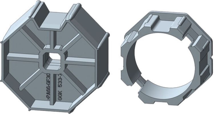 Rademacher ➤ Adapter/Mitnehmer-Set AM45-SW70 für 70er Achtkantstahlwelle✓ #93700138✅ online kaufen!