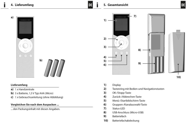 Rademacher DuoFern Handzentrale Typ 9493-1 #34450060