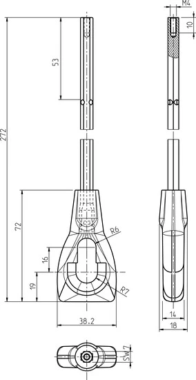 Rademacher Öse für Handkurbel, 270mm Typ GGK 539-16 #96000034