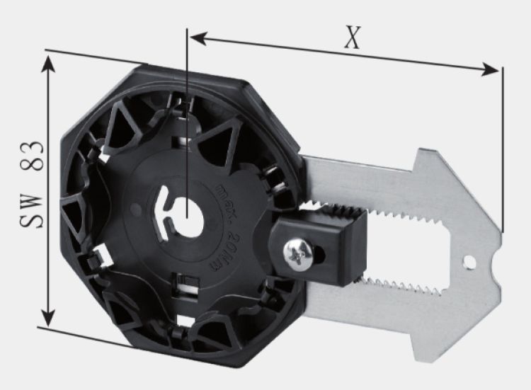 SELVE Spannlager für Vorbaurollladen Kopfstücke 120 - 165mm ohne Klipsung (o. Abb.) #280192