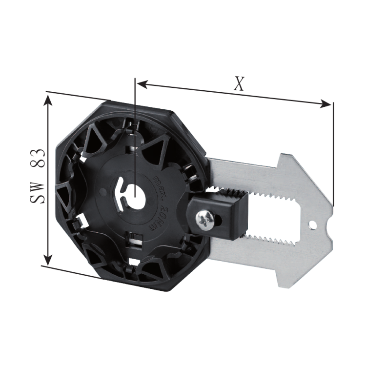 SELVE Spannlager für Vorbaurollladen Kopfstücke 165 - 225mm ohne Klipsung (o. Abb.) #280194