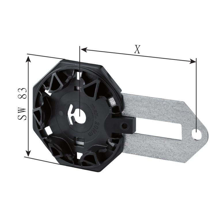 SELVE Spannlager für Vorbaurollladen Kopfstücke 137 - 205mm, System Heroal, ohne Klipsung (o. Abb.) #280196